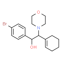 ChemSpider 2D Image | 1-(4-Bromophenyl)-2-(1-cyclohexen-1-yl)-2-(4-morpholinyl)ethanol | C18H24BrNO2