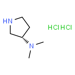 ChemSpider 2D Image | (S)-3-Dimethylaminopyrrolidine dihydrochloride | C6H16Cl2N2