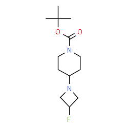 ChemSpider 2D Image | 2-Methyl-2-propanyl 4-(3-fluoro-1-azetidinyl)-1-piperidinecarboxylate | C13H23FN2O2