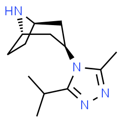 ChemSpider 2D Image | exo-3-(3-Isopropyl-5-methyl-4H-1,2,4-triazol-4-yl)-8-azabicyclo[3.2.1]octane | C13H22N4