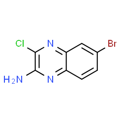 ChemSpider 2D Image | 6-bromo-3-chloroquinoxalin-2-amine | C8H5BrClN3