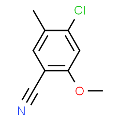 ChemSpider 2D Image | 4-Chloro-2-methoxy-5-methylbenzonitrile | C9H8ClNO