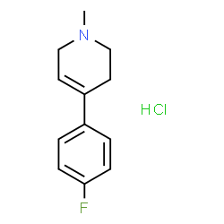 ChemSpider 2D Image | 4-(4-Fluorophenyl)-1-methyl-1,2,3,6-tetrahydropyridine hydrochloride (1:1) | C12H15ClFN