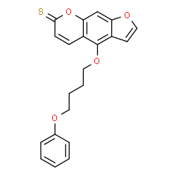 ChemSpider 2D Image | 4-(4-Phenoxybutoxy)-7H-furo[3,2-g]chromene-7-thione | C21H18O4S