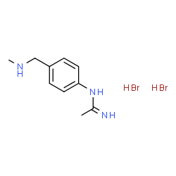ChemSpider 2D Image | N-{4-[(Methylamino)methyl]phenyl}ethanimidamide dihydrobromide | C10H17Br2N3