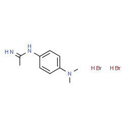 ChemSpider 2D Image | N-[4-(Dimethylamino)phenyl]ethanimidamide dihydrobromide | C10H17Br2N3