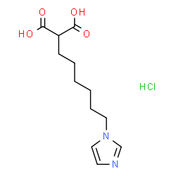 ChemSpider 2D Image | [6-(1H-Imidazol-1-yl)hexyl]malonic acid hydrochloride (1:1) | C12H19ClN2O4