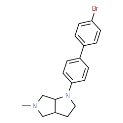 ChemSpider 2D Image | 1-(4'-Bromo-4-biphenylyl)-5-methyloctahydropyrrolo[3,4-b]pyrrole | C19H21BrN2