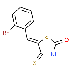 ChemSpider 2D Image | (5Z)-5-(2-Bromobenzylidene)-4-thioxo-1,3-thiazolidin-2-one | C10H6BrNOS2