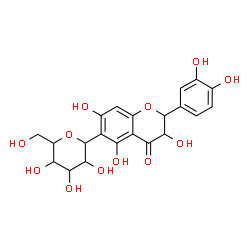 ChemSpider 2D Image | 1,5-Anhydro-1-[2-(3,4-dihydroxyphenyl)-3,5,7-trihydroxy-4-oxo-3,4-dihydro-2H-chromen-6-yl]hexitol | C21H22O12