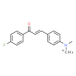 ChemSpider 2D Image | (2E)-1-(4-Fluorophenyl)-3-(4-{methyl[(~11~C)methyl]amino}phenyl)-2-propen-1-one | C1611CH16FNO