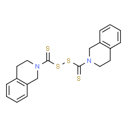 ChemSpider 2D Image | Di(3,4-dihydro-2(1H)-isoquinolinyl)dithioperoxyanhydride | C20H20N2S4