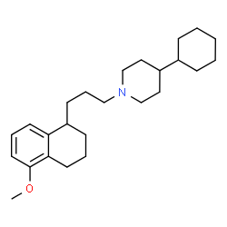 ChemSpider 2D Image | 4-Cyclohexyl-1-[3-(5-methoxy-1,2,3,4-tetrahydro-1-naphthalenyl)propyl]piperidine | C25H39NO