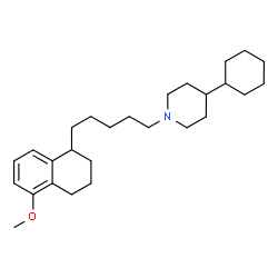 ChemSpider 2D Image | 4-Cyclohexyl-1-[5-(5-methoxy-1,2,3,4-tetrahydro-1-naphthalenyl)pentyl]piperidine | C27H43NO