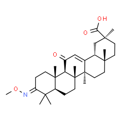 ChemSpider 2D Image | (3E)-3-(Methoxyimino)-11-oxoolean-12-en-30-oic acid | C31H47NO4