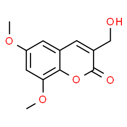 ChemSpider 2D Image | 3-(Hydroxymethyl)-6,8-dimethoxy-2H-chromen-2-one | C12H12O5