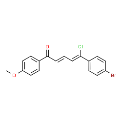 ChemSpider 2D Image | (2E,4Z)-5-(4-Bromophenyl)-5-chloro-1-(4-methoxyphenyl)-2,4-pentadien-1-one | C18H14BrClO2
