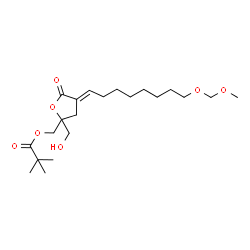 ChemSpider 2D Image | {(4E)-2-(Hydroxymethyl)-4-[8-(methoxymethoxy)octylidene]-5-oxotetrahydro-2-furanyl}methyl pivalate | C21H36O7