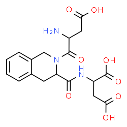 ChemSpider 2D Image | N-{[2-(2-Amino-3-carboxypropanoyl)-1,2,3,4-tetrahydro-3-isoquinolinyl]carbonyl}aspartic acid | C18H21N3O8
