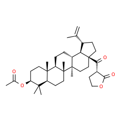 ChemSpider 2D Image | (3beta)-28-Oxo-28-[(3R)-2-oxotetrahydro-3-furanyl]lup-20(29)-en-3-yl acetate | C36H54O5