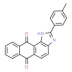 ChemSpider 2D Image | 2-(4-Methylphenyl)-1H-anthra[1,2-d]imidazole-6,11-dione | C22H14N2O2