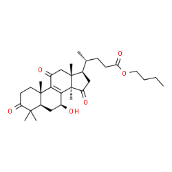 ChemSpider 2D Image | Butyl (5alpha,7beta)-7-hydroxy-4,4,14-trimethyl-3,11,15-trioxochol-8-en-24-oate | C31H46O6