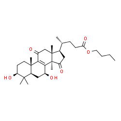 ChemSpider 2D Image | Butyl (3beta,5alpha,7beta)-3,7-dihydroxy-4,4,14-trimethyl-11,15-dioxochol-8-en-24-oate | C31H48O6