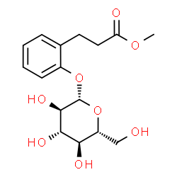 ChemSpider 2D Image | Methyl 3-[2-(beta-D-glucopyranosyloxy)phenyl]propanoate | C16H22O8