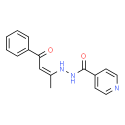 ChemSpider 2D Image | N'-[(2Z)-4-Oxo-4-phenyl-2-buten-2-yl]isonicotinohydrazide | C16H15N3O2