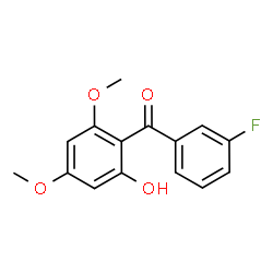 ChemSpider 2D Image | (3-Fluorophenyl)(2-hydroxy-4,6-dimethoxyphenyl)methanone | C15H13FO4