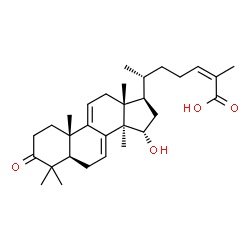ChemSpider 2D Image | (15alpha,24Z)-15-Hydroxy-3-oxolanosta-7,9(11),24-trien-26-oic acid | C30H44O4