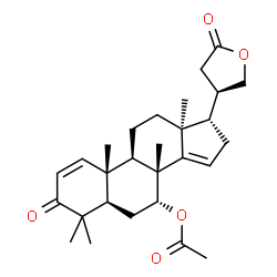 ChemSpider 2D Image | (5alpha,7alpha,13alpha,17alpha)-7-Acetoxy-4,4,8-trimethyl-3-oxocarda-1,14-dienolide | C28H38O5
