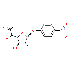 ChemSpider 2D Image | 4-Nitrophenyl alpha-L-threo-hexofuranosiduronic acid | C12H13NO9