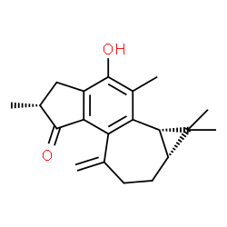 ChemSpider 2D Image | (2R,6aR,7aS)-9-Hydroxy-2,7,7,8-tetramethyl-4-methylene-1,2,4,5,6,6a,7,7a-octahydro-3H-cyclopropa[3,4]cyclohepta[1,2-e]inden-3-one | C20H24O2