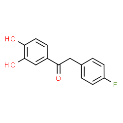 ChemSpider 2D Image | 1-(3,4-Dihydroxyphenyl)-2-(4-fluorophenyl)ethanone | C14H11FO3