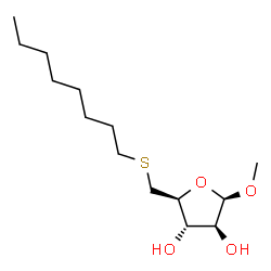 ChemSpider 2D Image | Methyl 5-S-octyl-5-thio-beta-D-arabinofuranoside | C14H28O4S