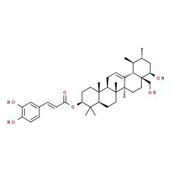 ChemSpider 2D Image | (3beta,22beta)-22,28-Dihydroxyurs-12-en-3-yl (2E)-3-(3,4-dihydroxyphenyl)acrylate | C39H56O6