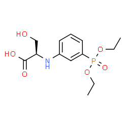 ChemSpider 2D Image | N-[3-(Diethoxyphosphoryl)phenyl]-D-serine | C13H20NO6P