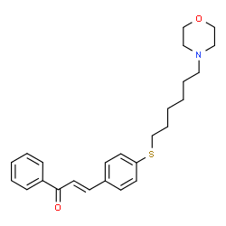 ChemSpider 2D Image | (2E)-3-(4-{[6-(4-Morpholinyl)hexyl]sulfanyl}phenyl)-1-phenyl-2-propen-1-one | C25H31NO2S
