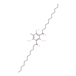 ChemSpider 2D Image | 1,1'-(2,4,6-Trihydroxy-5-methyl-1,3-phenylene)di(1-dodecanone) | C31H52O5