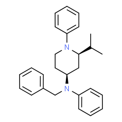 ChemSpider 2D Image | (2R,4S)-N-Benzyl-2-isopropyl-N,1-diphenyl-4-piperidinamine | C27H32N2