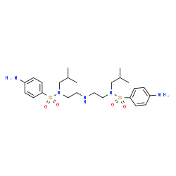 ChemSpider 2D Image | N,N'-(Iminodi-2,1-ethanediyl)bis(4-amino-N-isobutylbenzenesulfonamide) | C24H39N5O4S2
