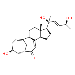 ChemSpider 2D Image | (2R,5S,6S,9R,13S,15S)-6-[(2S,3E,5S)-2,5-Dihydroxy-3-hexen-2-yl]-15-hydroxy-5-methyltetracyclo[11.4.1.0~2,10~.0~5,9~]octadeca-1(17),10-dien-12-one | C25H36O4