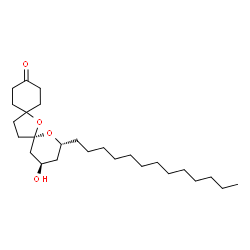 ChemSpider 2D Image | (2R,4R,6R)-4-Hydroxy-2-tridecyl-1,7-dioxadispiro[5.1.5.2]pentadecan-11-one | C26H46O4