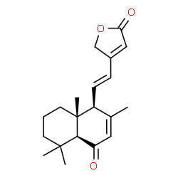 ChemSpider 2D Image | 4-{(E)-2-[(1S,4aS,8aR)-2,5,5,8a-Tetramethyl-4-oxo-1,4,4a,5,6,7,8,8a-octahydro-1-naphthalenyl]vinyl}-2(5H)-furanone | C20H26O3