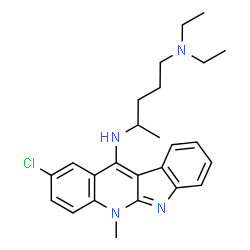 ChemSpider 2D Image | N~4~-(2-Chloro-5-methyl-5H-indolo[2,3-b]quinolin-11-yl)-N~1~,N~1~-diethyl-1,4-pentanediamine | C25H31ClN4