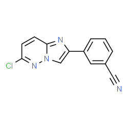 ChemSpider 2D Image | 3-(6-chloroimidazo[1,2-b]pyridazin-2-yl)benzonitrile | C13H7ClN4
