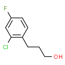 ChemSpider 2D Image | 3-(2-Chloro-4-fluorophenyl)-1-propanol | C9H10ClFO