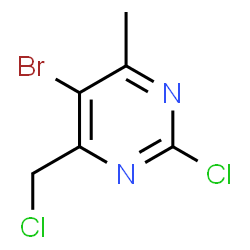 ChemSpider 2D Image | 5-Bromo-2-chloro-4-(chloromethyl)-6-methylpyrimidine | C6H5BrCl2N2