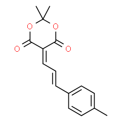 ChemSpider 2D Image | 2,2-Dimethyl-5-[(2E)-3-(4-methylphenyl)-2-propen-1-ylidene]-1,3-dioxane-4,6-dione | C16H16O4